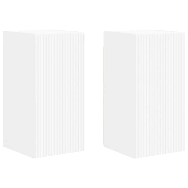 TV-seinäkaappi 2 pcs Valkoinen 30 x 31 x 60 cm Tekninen puu