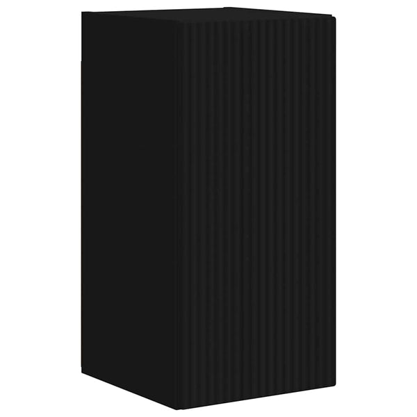 TV-seinäkaappi 2 pcs Musta 30 x 31 x 60 cm Tekninen puu