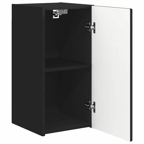 TV-seinäkaappi 2 pcs Musta 30 x 31 x 60 cm Tekninen puu