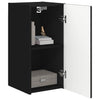 TV-seinäkaappi 2 pcs Musta 30 x 31 x 60 cm Tekninen puu