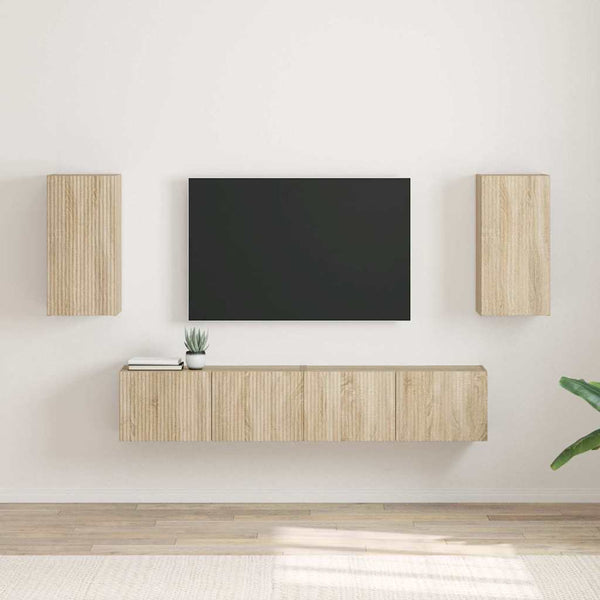 TV-seinäkaappi 2 pcs Sonoma 30 x 31 x 60 cm Tekninen puu