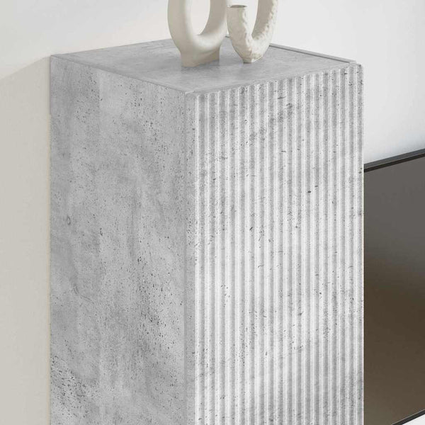 TV-seinäkaappi 2 pcs Betoni 30 x 31 x 60 cm Tekninen puu