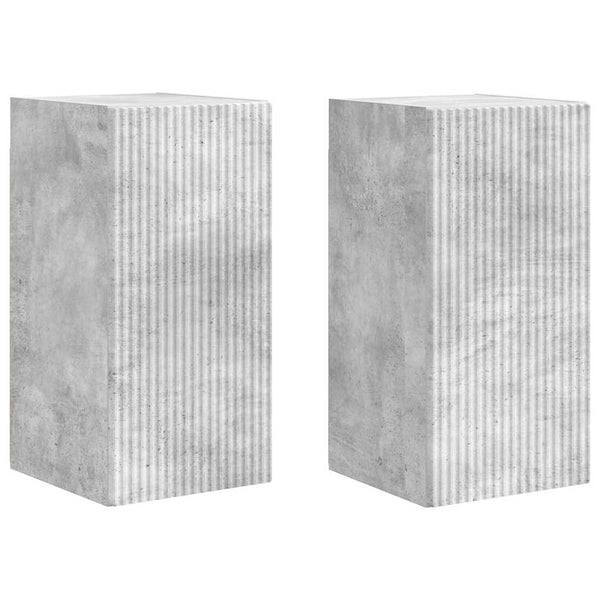 TV-seinäkaappi 2 pcs Betoni 30 x 31 x 60 cm Tekninen puu