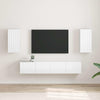 TV-seinäkaappi 2 pcs Kiiltävä Valkoinen 30 x 31 x 60 cm