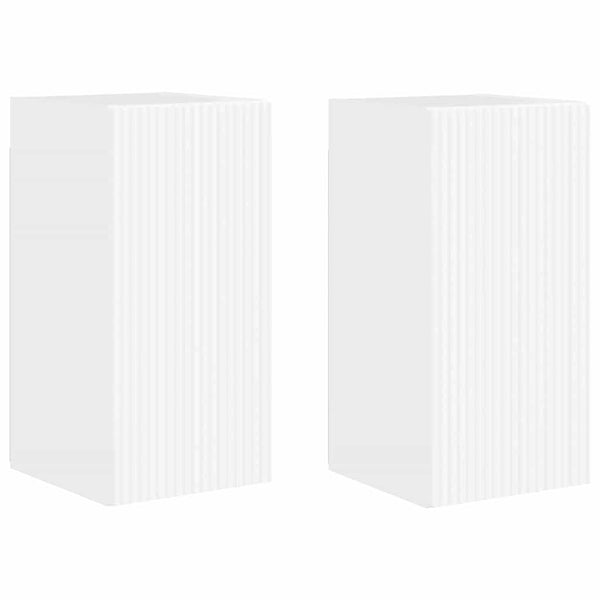 TV-seinäkaappi 2 pcs Kiiltävä Valkoinen 30 x 31 x 60 cm