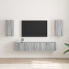 TV-seinäkaappi 2 pcs Harmaa Sonoma 30 x 31 x 60 cm Tekninen puu