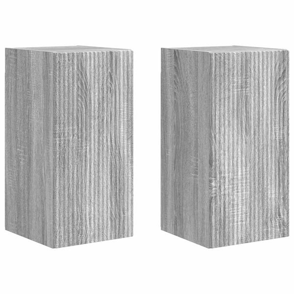 TV-seinäkaappi 2 pcs Harmaa Sonoma 30 x 31 x 60 cm Tekninen puu