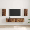 TV-seinäkaappi 2 pcs Vanha Puu 30 x 31 x 60 cm Tekninen puu