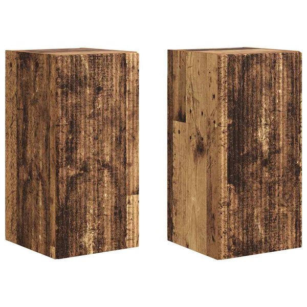 TV-seinäkaappi 2 pcs Vanha Puu 30 x 31 x 60 cm Tekninen puu