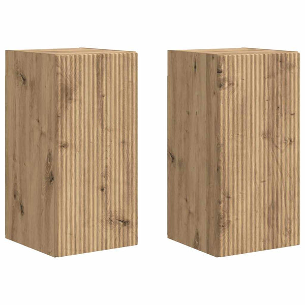 TV-seinäkaappi 2 pcs Taidekoivu 30 x 31 x 60 cm Tekninen puu
