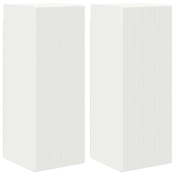 TV-seinäkaappi 2 pcs Valkoinen 30 x 31 x 80 cm Tekninen puu