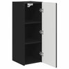 TV-seinäkaappi 2 pcs Musta 30 x 31 x 80 cm Tekninen puu