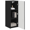 TV-seinäkaappi 2 pcs Musta 30 x 31 x 80 cm Tekninen puu