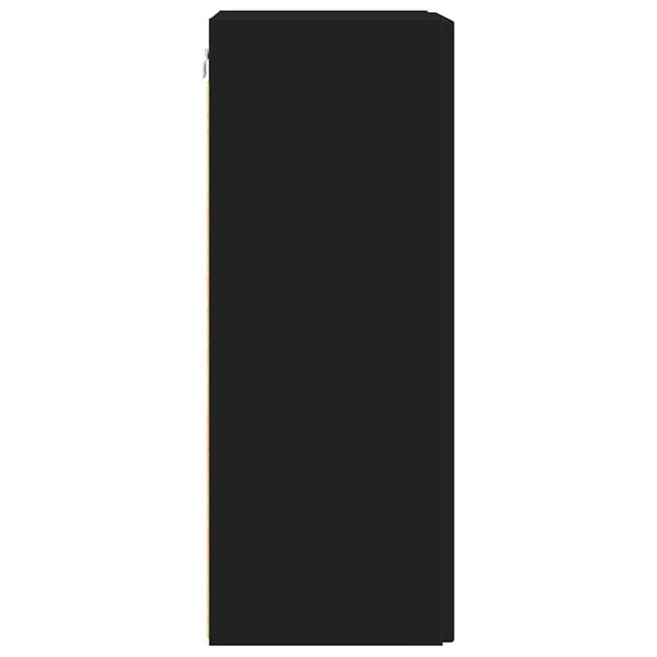 TV-seinäkaappi 2 pcs Musta 30 x 31 x 80 cm Tekninen puu