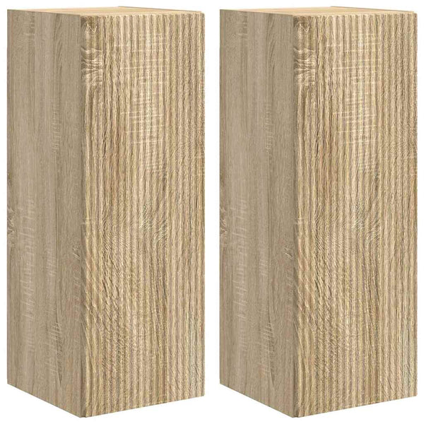 TV-seinäkaappi 2 pcs Sonoma 30 x 31 x 80 cm Tekninen puu
