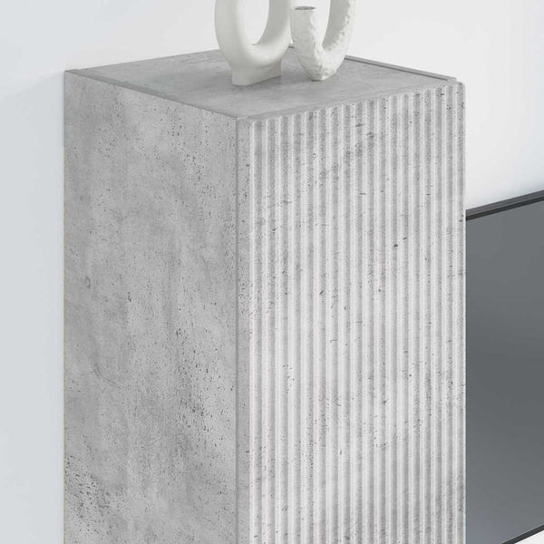 TV-seinäkaappi Betoni 30 x 31 x 80 cm Tekninen puu