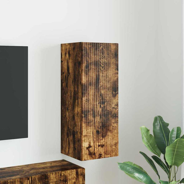 TV-seinäkaappi Savupähkinä 30 x 31 x 80 cm Tekninen puu