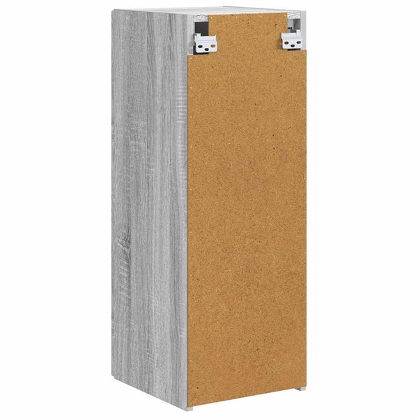 TV-seinäkaappi 2 pcs Harmaa Sonoma 30 x 31 x 80 cm Tekninen puu