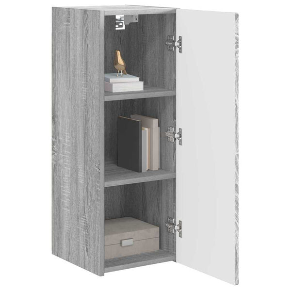 TV-seinäkaappi 2 pcs Harmaa Sonoma 30 x 31 x 80 cm Tekninen puu