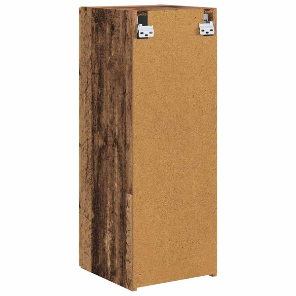 TV-seinäkaappi 2 pcs Vanha Puu 30 x 31 x 80 cm Tekninen puu