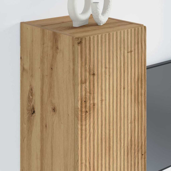 TV-seinäkaappi 2 pcs Taidekoivu 30 x 31 x 80 cm Tekninen puu