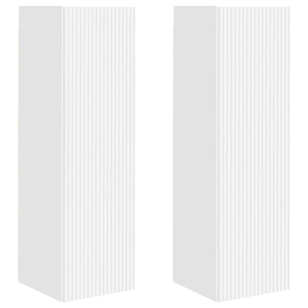 TV-seinäkaappi 2 pcs Valkoinen 30 x 31 x 100 cm Tekninen puu