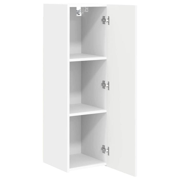 TV-seinäkaappi 2 pcs Valkoinen 30 x 31 x 100 cm Tekninen puu