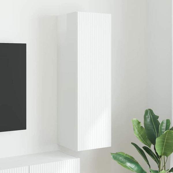 TV-seinäkaappi Kiiltävä Valkoinen 30 x 31 x 100 cm Tekninen puu