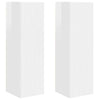 TV-seinäkaappi 2 pcs Kiiltävä Valkoinen 30 x 31 x 100 cm
