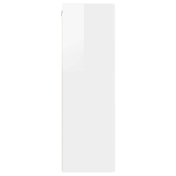 TV-seinäkaappi 2 pcs Kiiltävä Valkoinen 30 x 31 x 100 cm