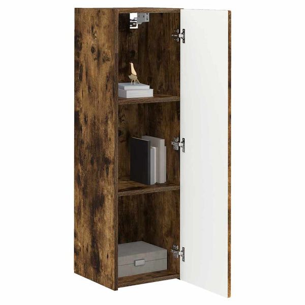 TV-seinäkaappi 2 pcs Savupähkinä 30 x 31 x 100 cm Tekninen puu