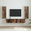 TV-seinäkaappi 2 pcs Vanha Puu 30 x 31 x 100 cm Tekninen puu