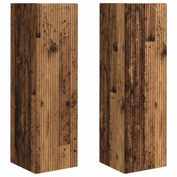 TV-seinäkaappi 2 pcs Vanha Puu 30 x 31 x 100 cm Tekninen puu