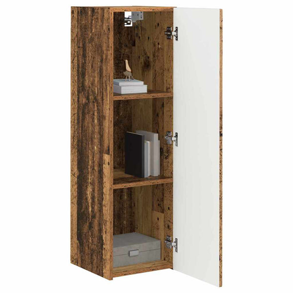 TV-seinäkaappi 2 pcs Vanha Puu 30 x 31 x 100 cm Tekninen puu