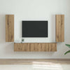 TV-seinäkaappi 2 pcs Taidekoivu 30 x 31 x 100 cm Tekninen puu
