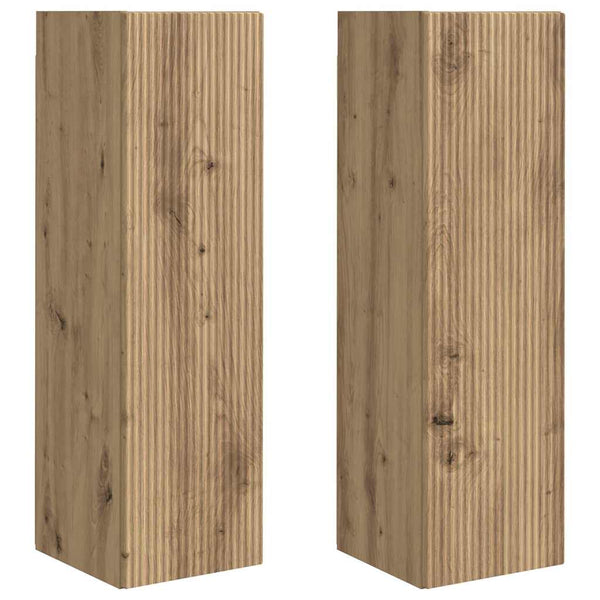 TV-seinäkaappi 2 pcs Taidekoivu 30 x 31 x 100 cm Tekninen puu