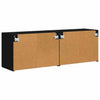 TV-seinäkaappi 2 pcs Musta 59,5 x 31 x 40 cm Tekninen puu