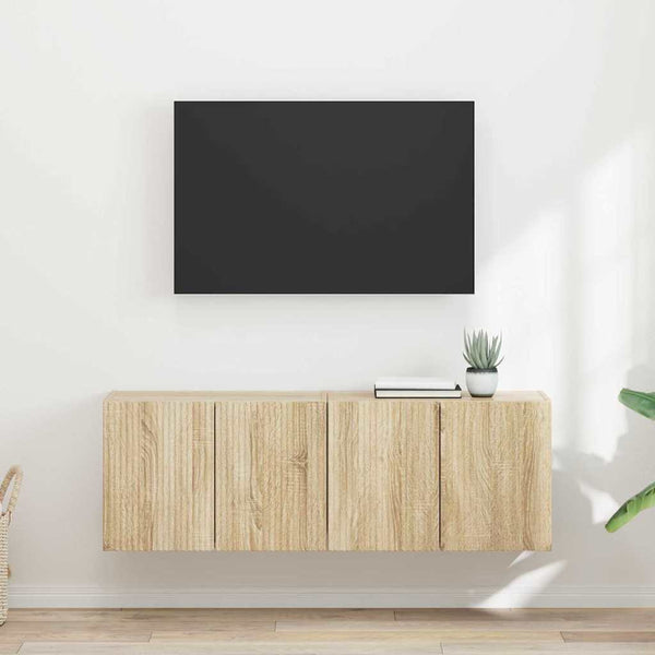TV-seinäkaappi 2 pcs Sonoman tammi 59,5 x 31 x 40 cm
