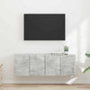 TV-seinäkaappi 2 pcs Betoni Harmaa 59,5 x 31 x 40 cm