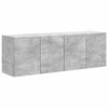 TV-seinäkaappi 2 pcs Betoni Harmaa 59,5 x 31 x 40 cm