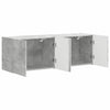 TV-seinäkaappi 2 pcs Betoni Harmaa 59,5 x 31 x 40 cm
