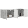 TV-seinäkaappi 2 pcs Betoni Harmaa 59,5 x 31 x 40 cm