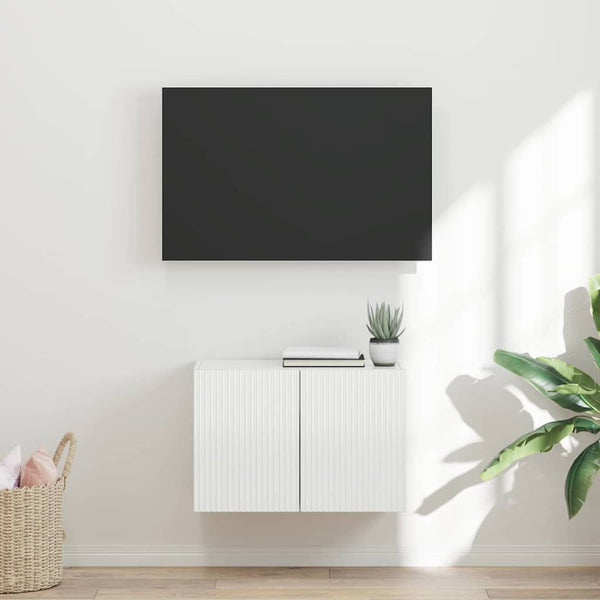 TV-seinäkaappi Korkean kiillon valkoinen 59,5 x 31 x 40 cm