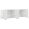 TV-seinäkaappi 2 pcs Korkean kiillon valkoinen