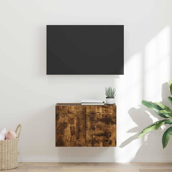 TV-seinäkaappi Savupähkinä 59,5 x 31 x 40 cm Tekninen puu