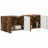 TV-seinäkaappi 2 pcs Savupähkinä 59,5 x 31 x 40 cm Tekninen puu