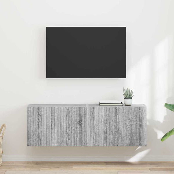 TV-seinäkaappi 2 pcs Harmaa Sonoma 59,5 x 31 x 40 cm
