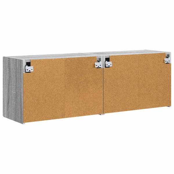 TV-seinäkaappi 2 pcs Harmaa Sonoma 59,5 x 31 x 40 cm
