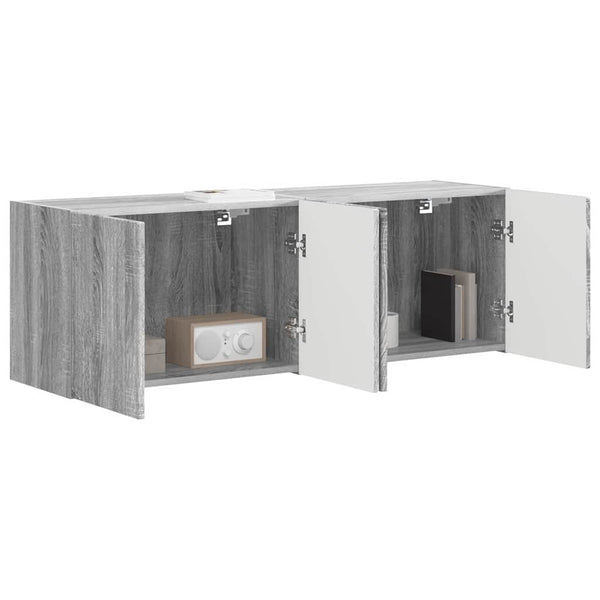 TV-seinäkaappi 2 pcs Harmaa Sonoma 59,5 x 31 x 40 cm