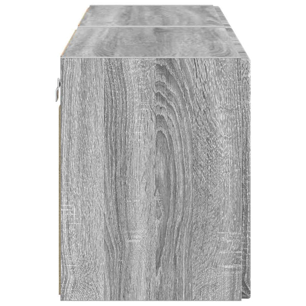 TV-seinäkaappi 2 pcs Harmaa Sonoma 59,5 x 31 x 40 cm